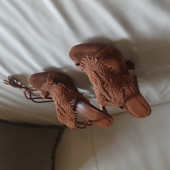 Join suede tie sandals - Picture 3 of 4